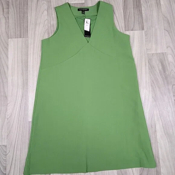 green emerald velvet dress Alfalfa Shift Mini Dress Green Stripe main image 1